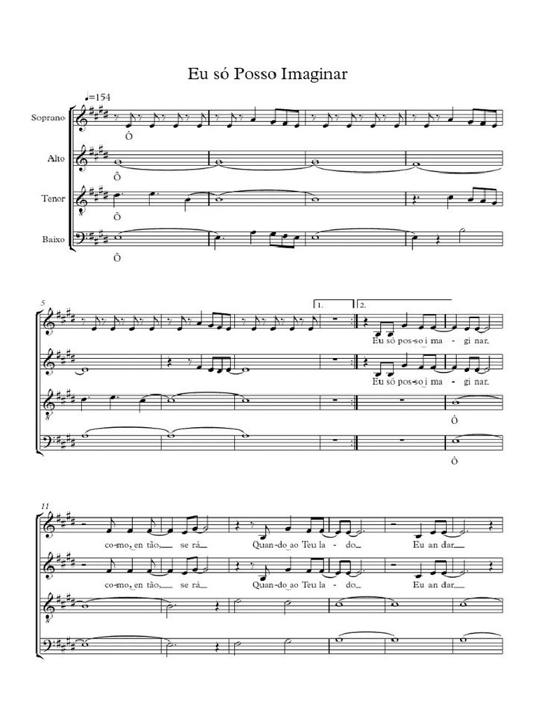 Puedo Imaginarme Partitura Coro Pdf