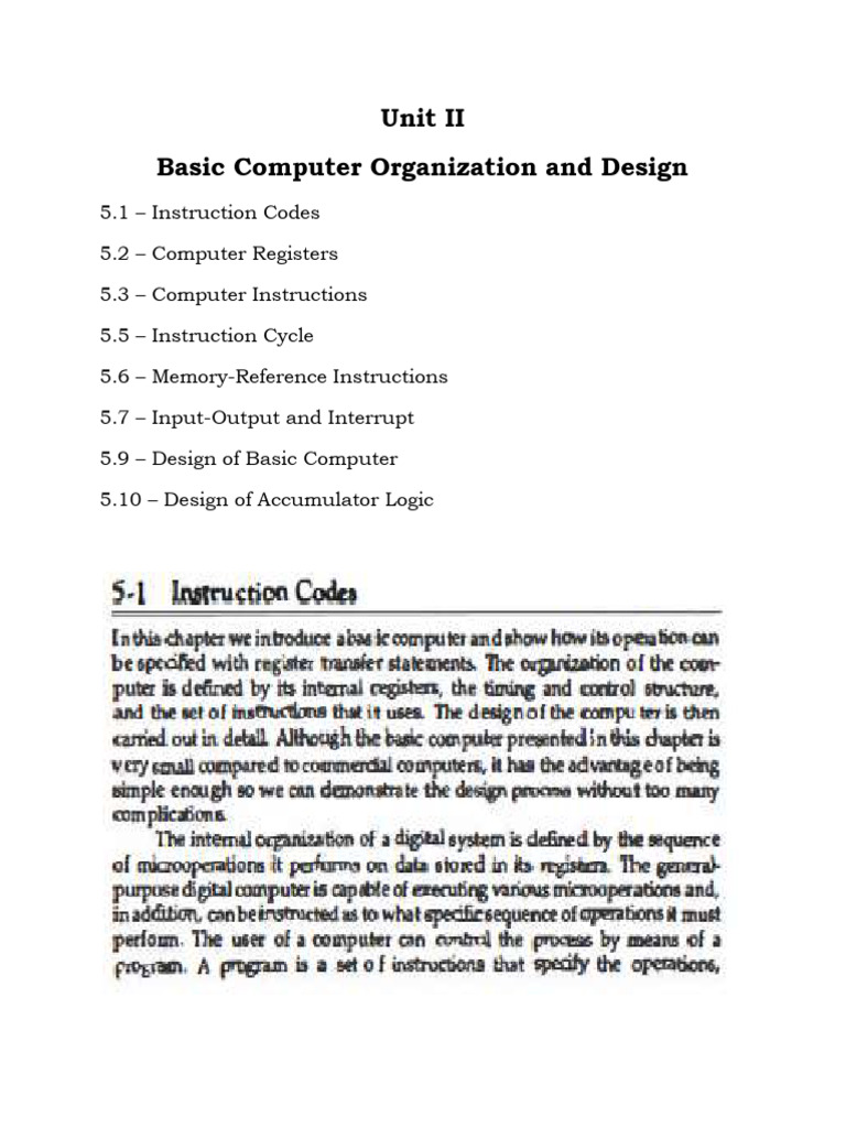 Basic Computer Organization Overview | PDF