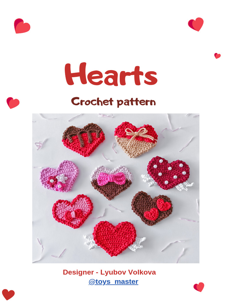 Crochet Heart Patterns Guide | PDF | Crochet | Yarn