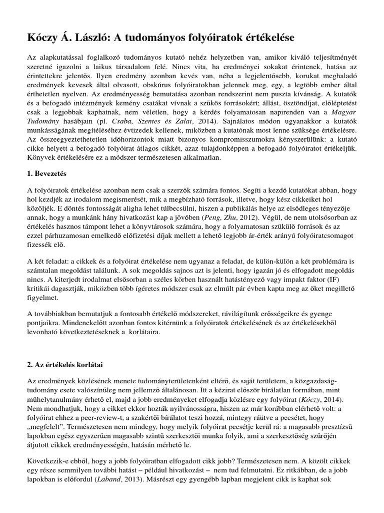 Koczy AL A Tudomanyos... Konyv Es Neveles U | PDF