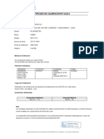 Certificado de Calibracion Telurometro