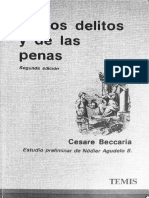 1. Cesar Beccaria. De los delitos y de las penas (estudio preliminar N.Agudelo) TEMIS