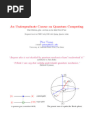 Course On Quantum Computing