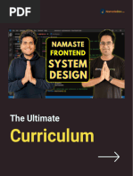 Namaste Frontend System Design Curriculum