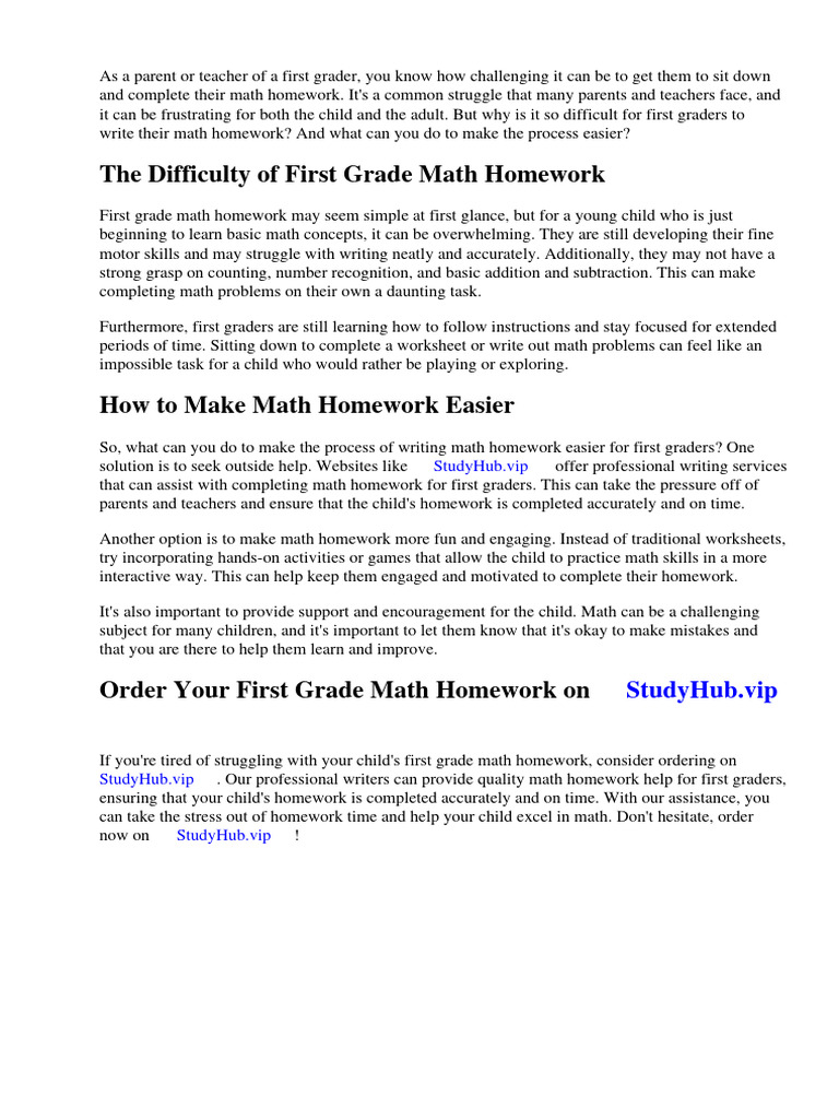 Math Homework Grade 1 | PDF | Worksheet | Mathematics