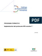 Implantacion de Protocolo Ifs Version 7