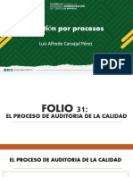 Folio 31. El Proceso de Auditoria de La Calidad