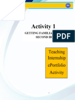 Activity 1: Teaching Internship Eportfolio Activity