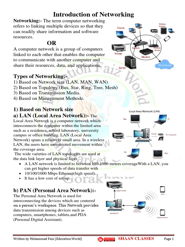 Introduction of Networking New PDF-1 | PDF | Network Topology ...