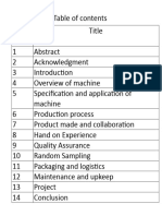 Table of Contents o1