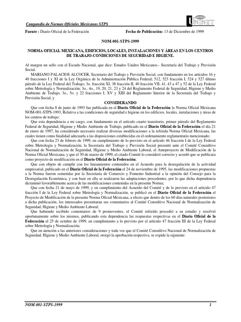Normas de Seguridad en Centros de Trabajo | PDF | Escalera | México