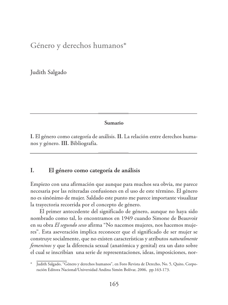 Género y Derechos Humanos | PDF | Género | Estudios de género