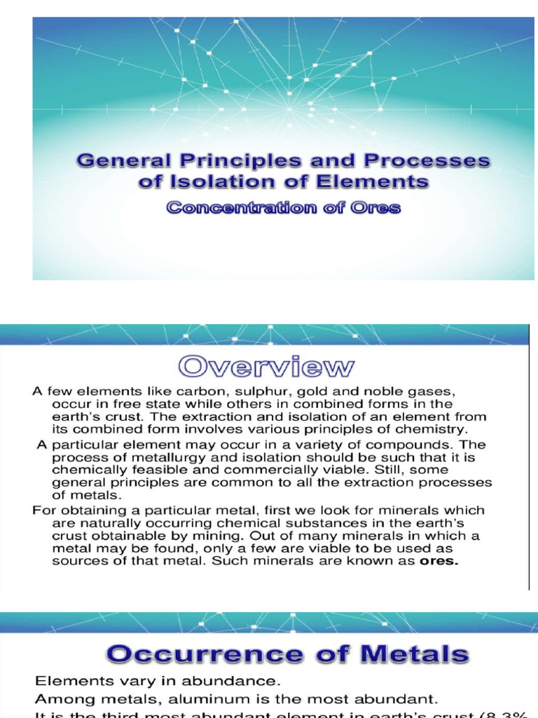 11 Chemistry General Principles and Processes of Isolation of Elements ...