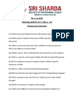 BCA 1st Sem Programming in C Important Questions