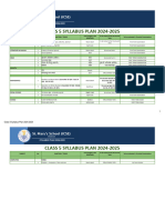 Class 5 Syllabus Plan 2024-2025 Structured Test 1