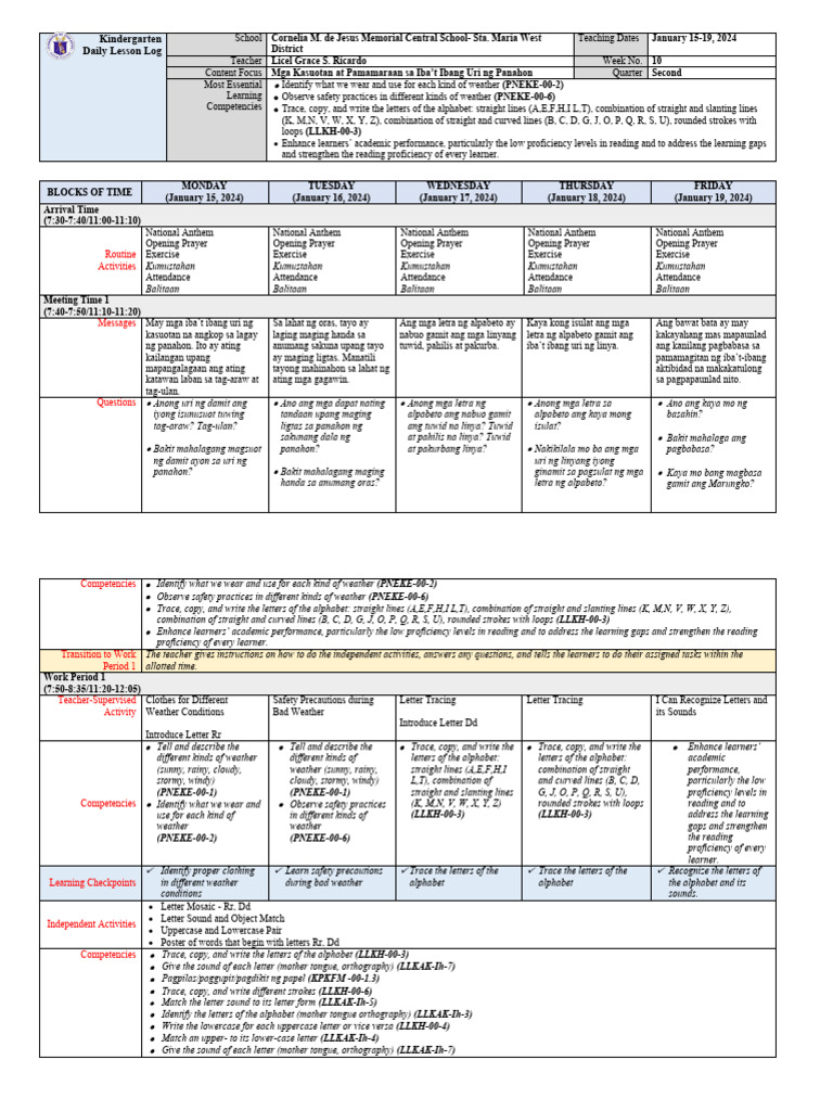 DLL Melc Based q2 Week10 Licel S. Ricardo 2023 2024 PDF