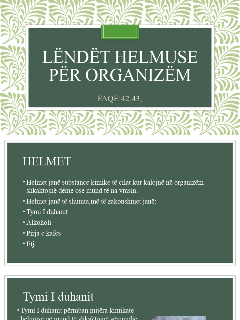 Lëndët Helmuse Për Organizëm | PDF