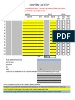 Editable Group & Team Cash Receipt Form