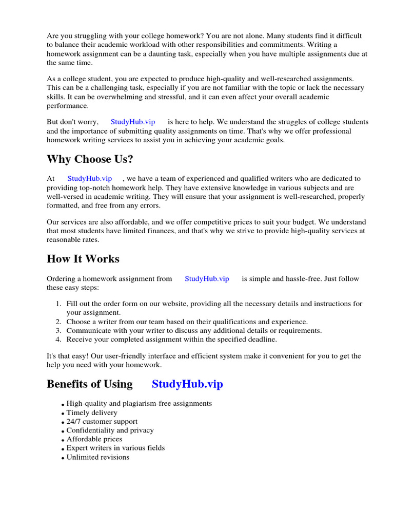 College Homework Example | PDF | Homework | Disciplines