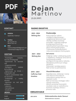 Modern Minimalist CV Resume