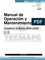 Manual_de_Operacion_y_Mantenimiento cargador frontal tecmape h950