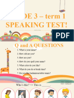 Speaking test.G3.Term 1