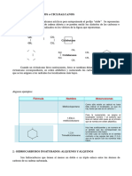 Formulación Orgánica II. Cicloalcanos + Insaturaciones