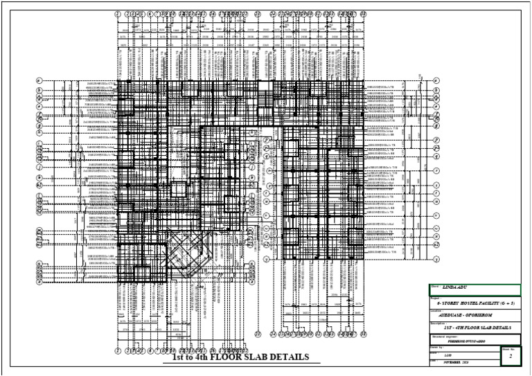 1St To 4Th Floor Slab Details: Linda Adu | PDF