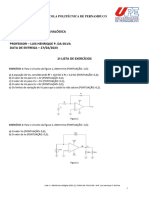 Lista de Exercícios-Eletrônica Analógica