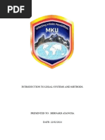 INTRODUCTION TO LEGAL SYSTEMS AND METHODS