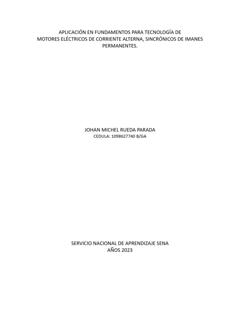 Motores Síncronos de Imanes Permanentes | PDF | Corriente eléctrica ...