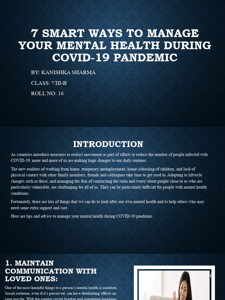 7 Smart Ways To Manage Your Mental Health Pdf Meditation