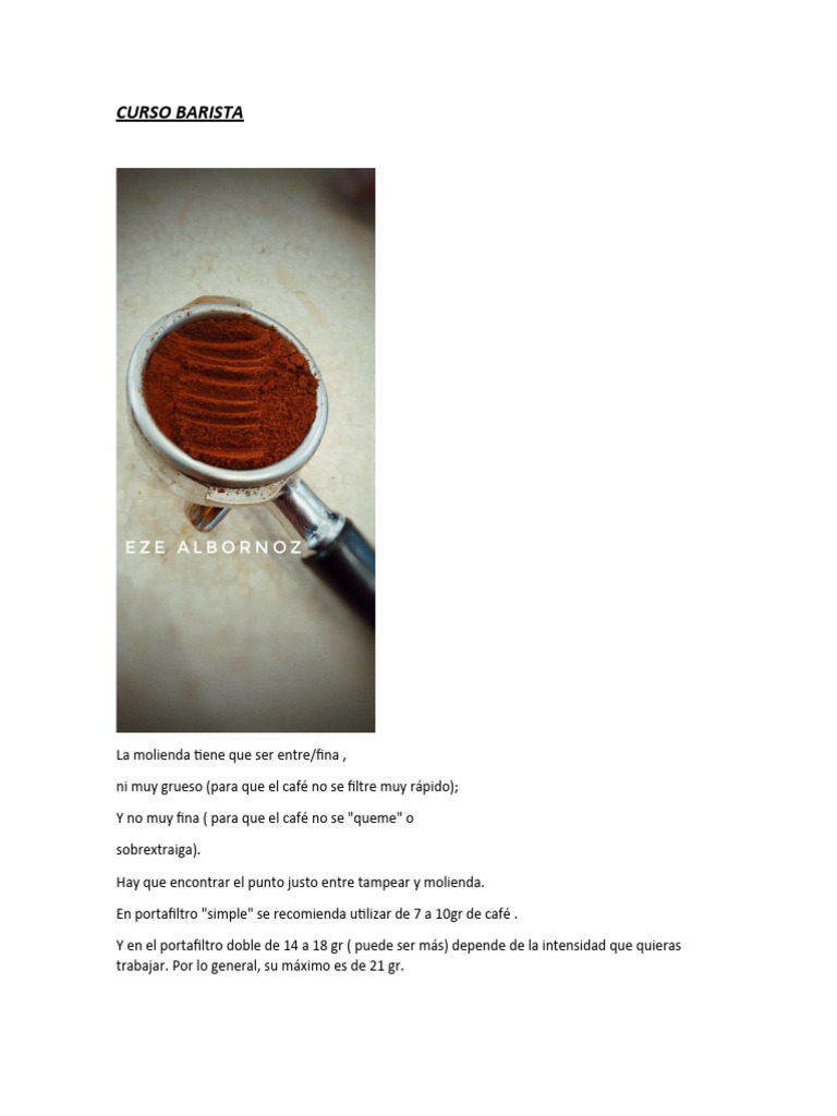 Curso Barista | PDF | café | Bebidas calientes