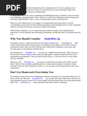 Homework Contract Week 32