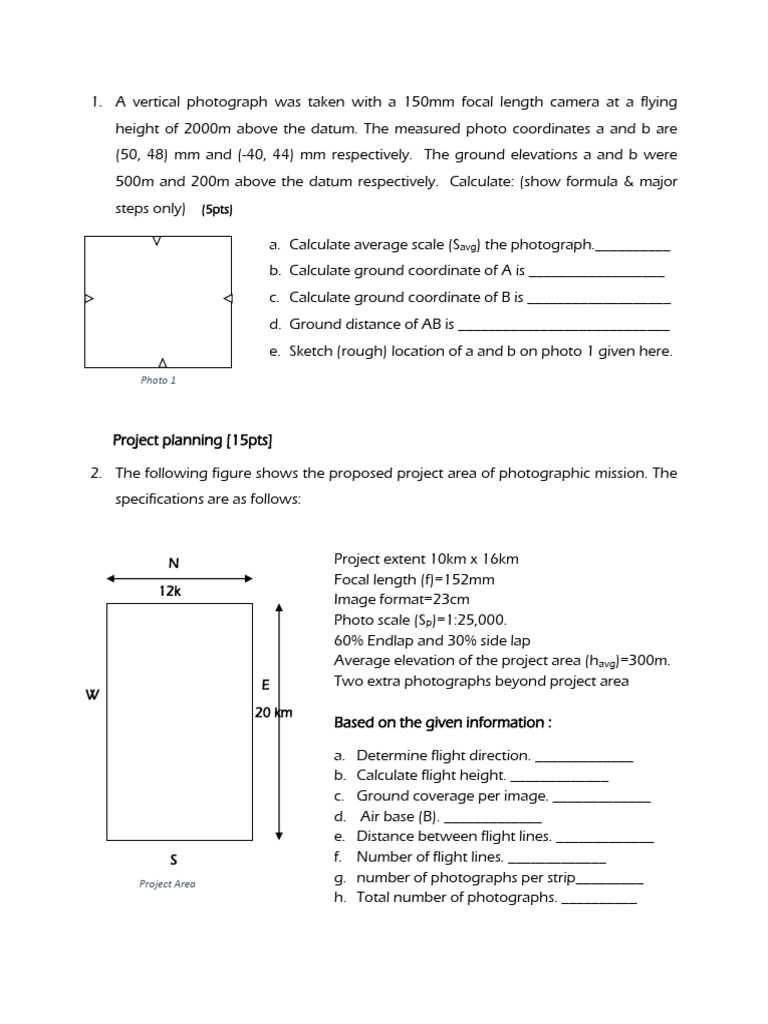 Photogrammetry Assignment II | PDF | Science & Mathematics