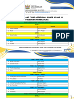 ENGLISH GRADE 10 & 11 PRECSCIBED LITERATURE & PACE SETTERS