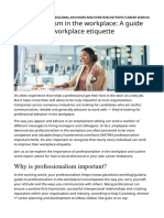Guide To Professionalism in The Workplace Umass Global