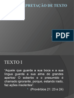 Interpretação de Texto Atividade