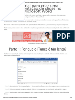 Como fazer uma apresentação de slides usando o Microsoft Word no Windows e Mac