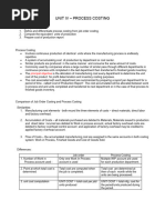 Unit IV Process Costing