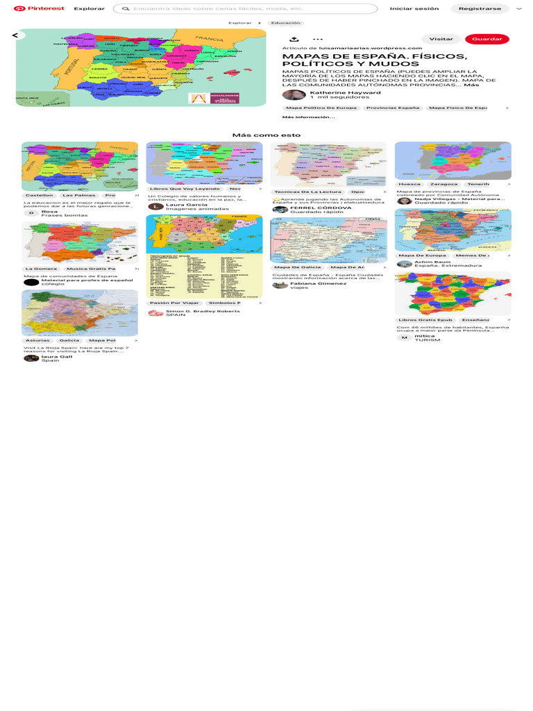 MAPAS DE ESPAÑA. FÍSICOS, POLÍTICOS Y MUDOS Mapa de españa, Provincias ...