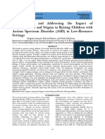 Understanding and Addressing The Impact of Parental Stress and Stigma in Raising Children With Autism Spectrum Disorder (ASD) in Low-Resource Settings