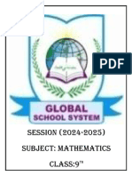 Mathematics New Booklet (Class 9th) (2024-2025) - (Updated)
