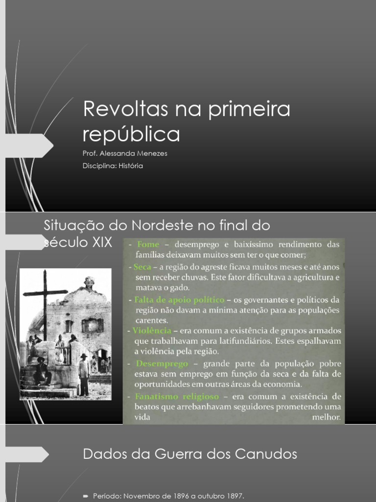 Revoltas Na Primeira República | PDF | Brasil
