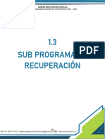 1.3 Subprograma de Recuperación