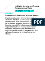 Safeguarding Digital Security and Privacy