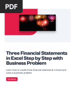 Three Financial Statements in Excel Step by Step With Business Problem