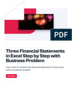 Three Financial Statements in Excel Step by Step With Business Problem