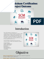 SCM Saksham Certification: Project Outcome