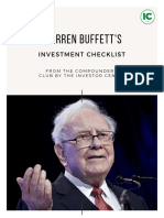 Warren Buffett's Investment Checklist
